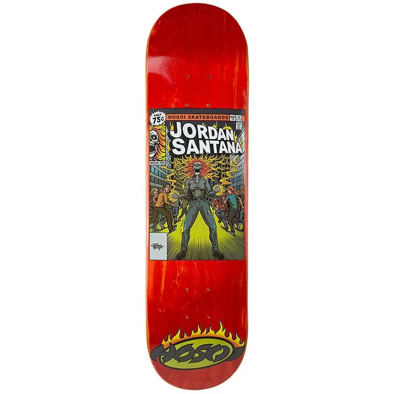 Hosoi 8.5" x 32.5" Jordan Santana Pro Model Red Stain Skateboard Deck