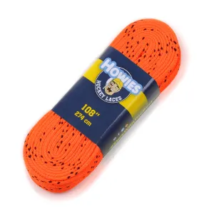 Howies Hot Orange Cloth Hockey Skate Laces