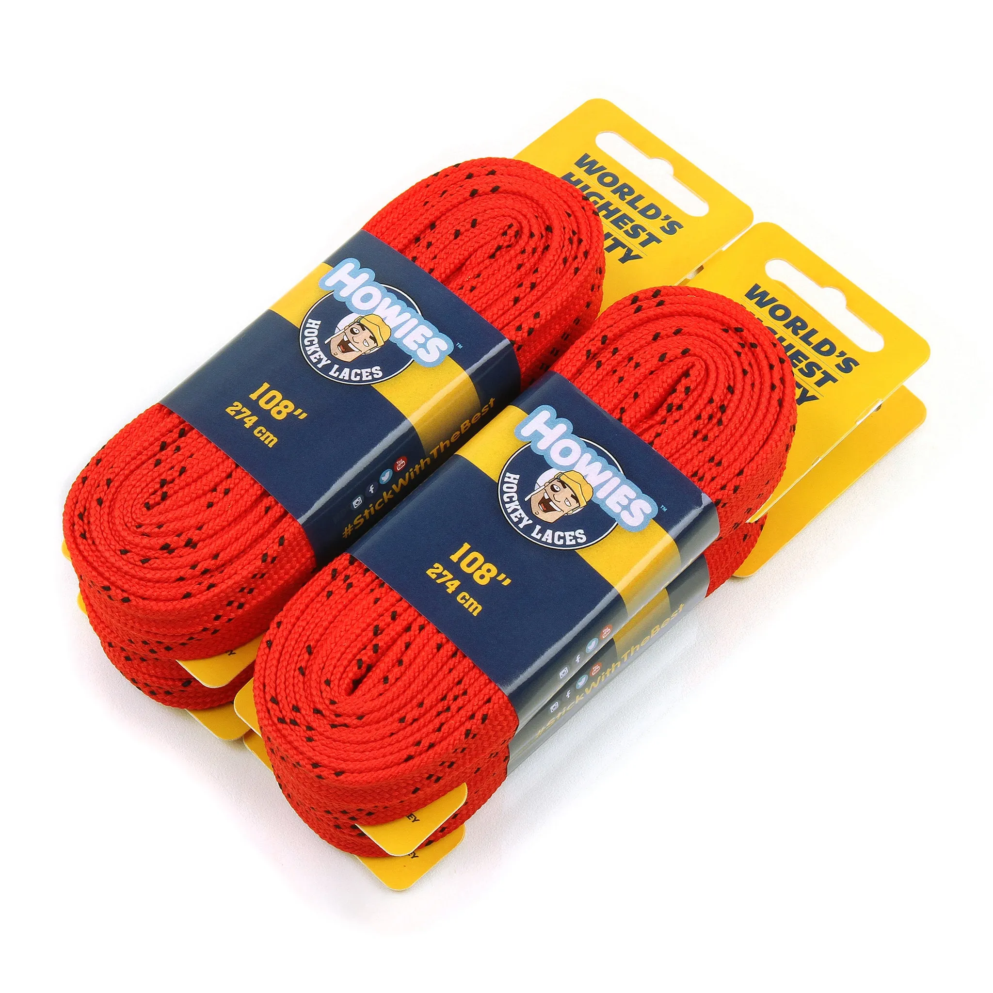 Howies Red Cloth Hockey Skate Laces