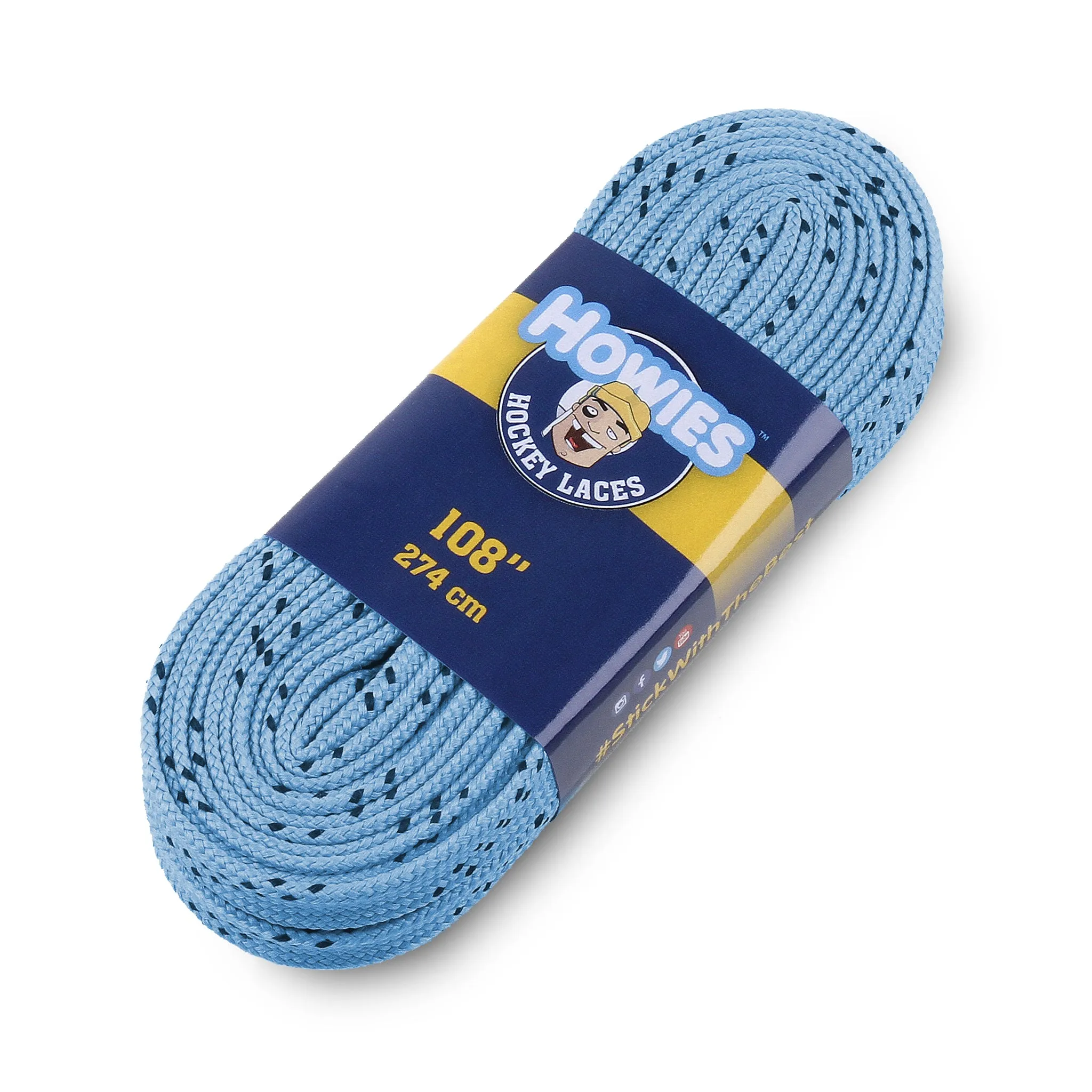 Howies Sky Blue Cloth Hockey Skate Laces