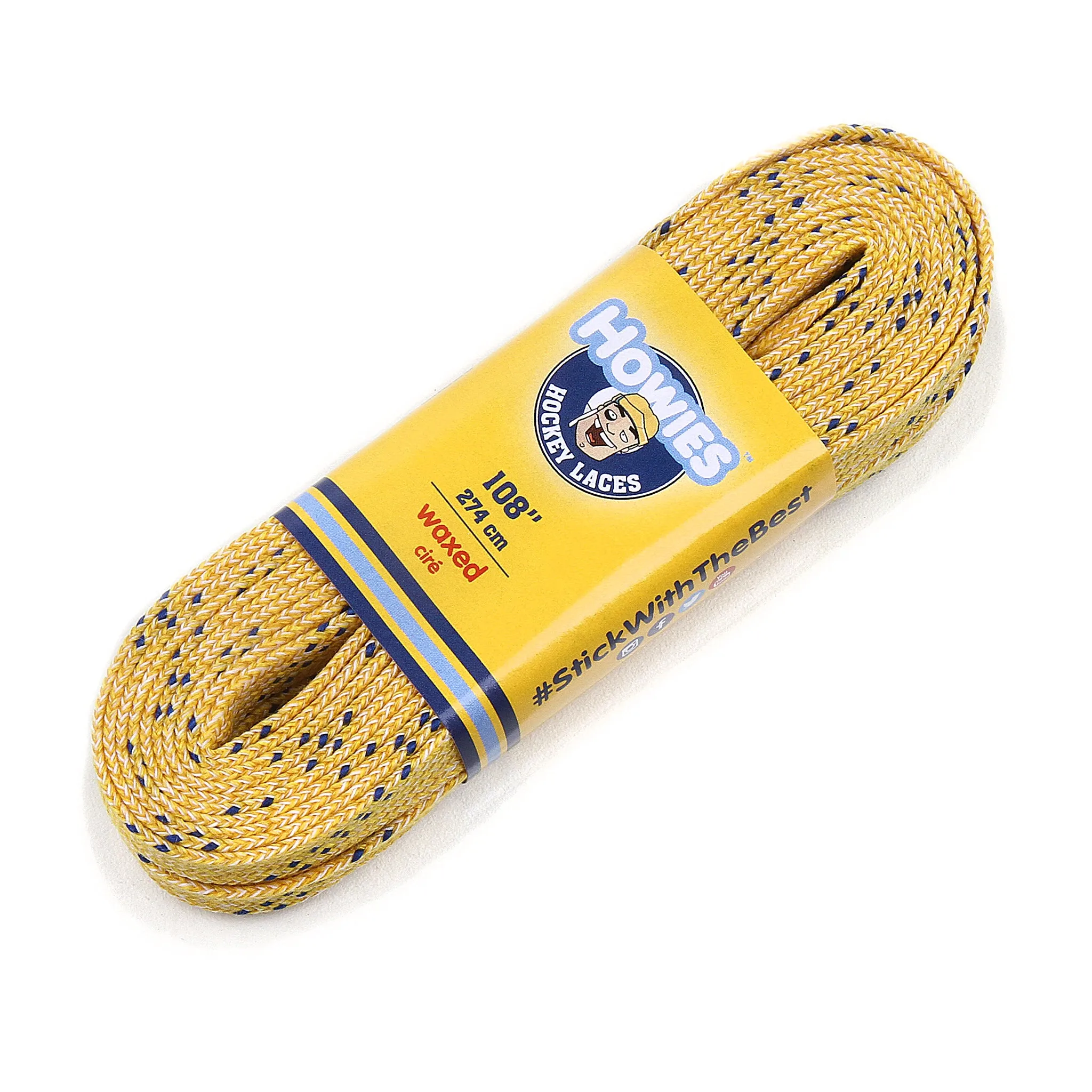 Howies Yellow Waxed Hockey Skate Laces