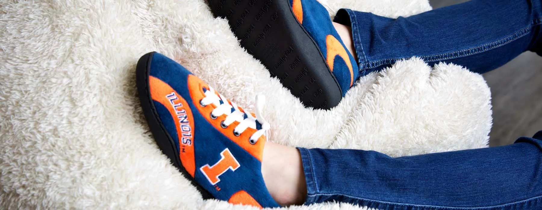 Illinois Fighting Illini All Around Rubber Soled Slippers