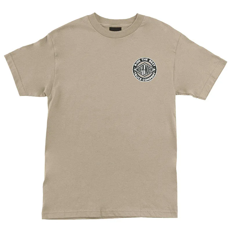 Independent Trucks BTG Summit Short Sleeve Midweight Mens Sand T-Shirts