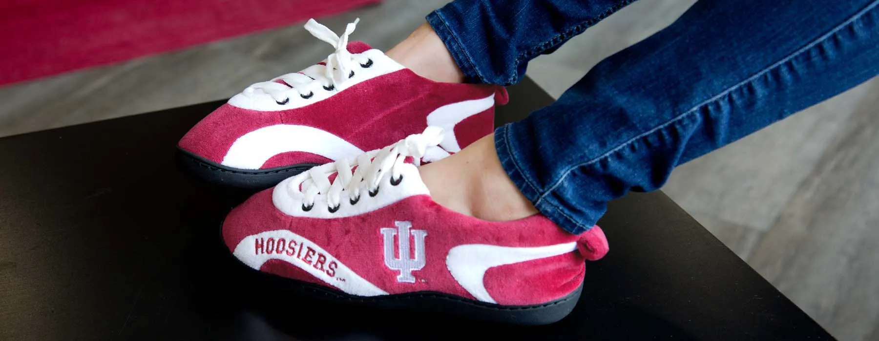 Indiana Hoosiers All Around Rubber Soled Slippers