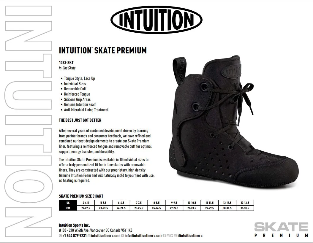 Intuition Skate Premium Liner