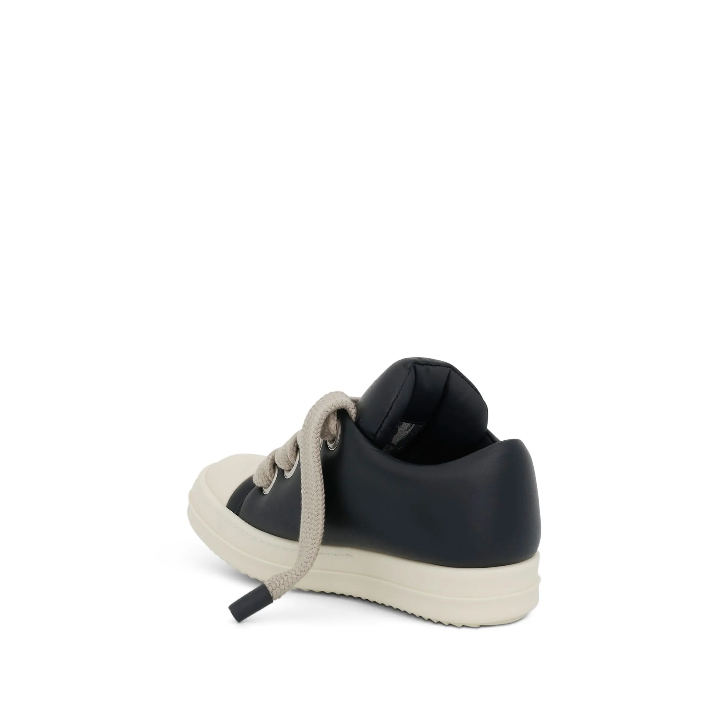 Jumbo Lace Padded Low Sneaker in Black/Milk