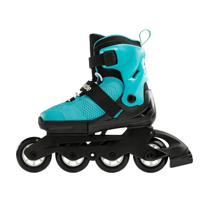 Kids Adjustable Rollerblade Microblade Aqua/Black Inline Skates