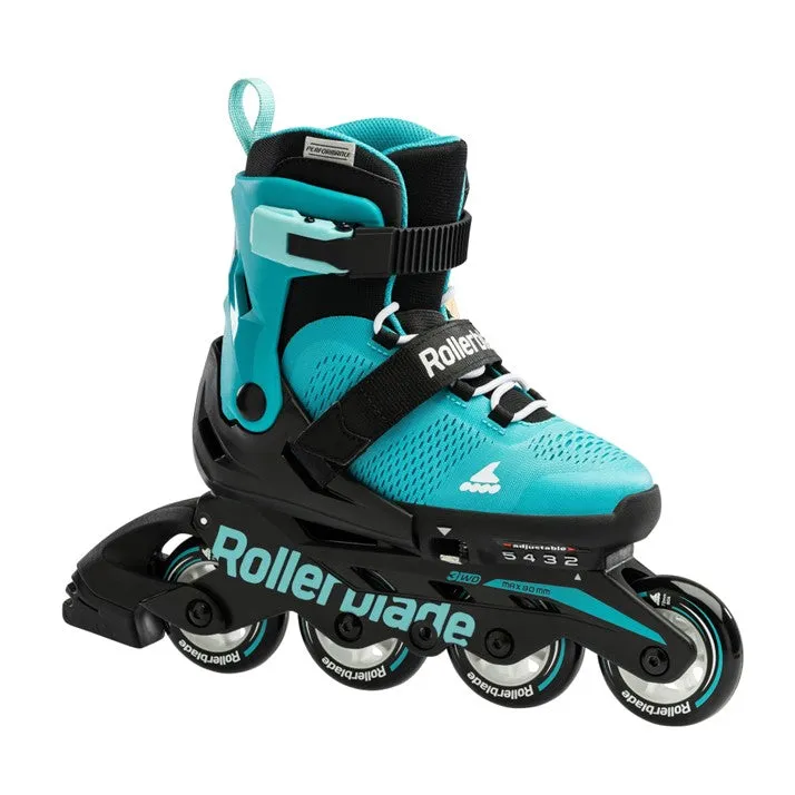 Kids Adjustable Rollerblade Microblade Aqua/Black Inline Skates