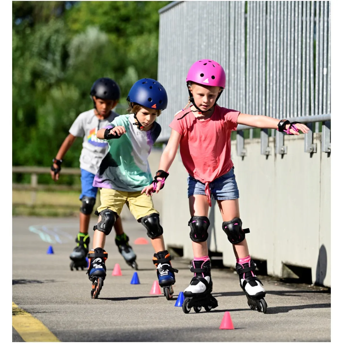 Kids Adjustable Rollerblade Microblade Black/Green Inline Skates