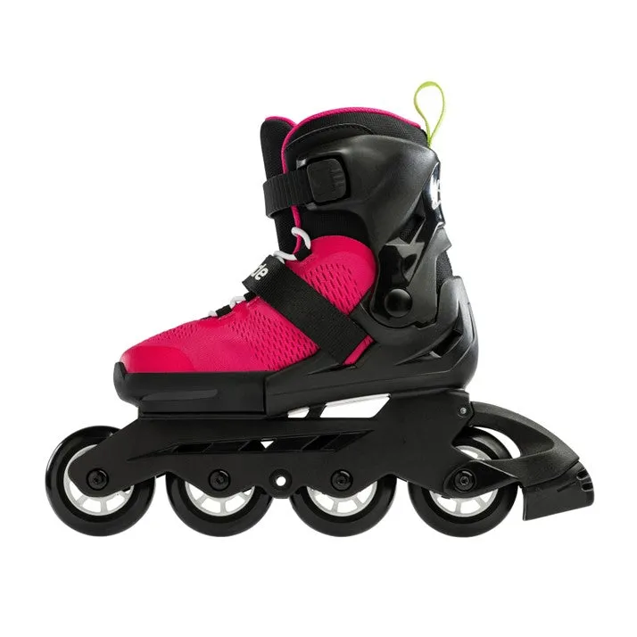 Kids Adjustable Rollerblade Microblade Pink/Light Green Inline Skates