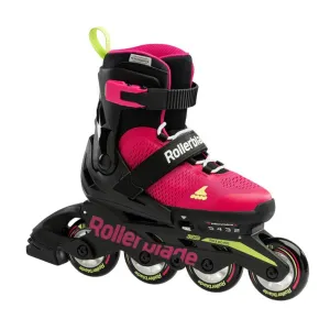 Kids Adjustable Rollerblade Microblade Pink/Light Green Inline Skates