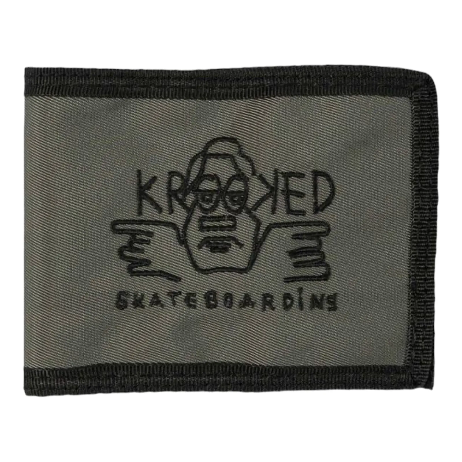 Krooked Arketype Raw Bifold Wallet - Charcoal/Black