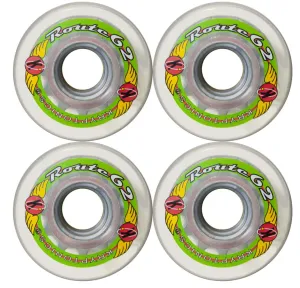 KRYPTONICS ROUTE 62MM 78A Clear - Rollerskate or Cruiser Wheels - 4 Pack - Super Sale