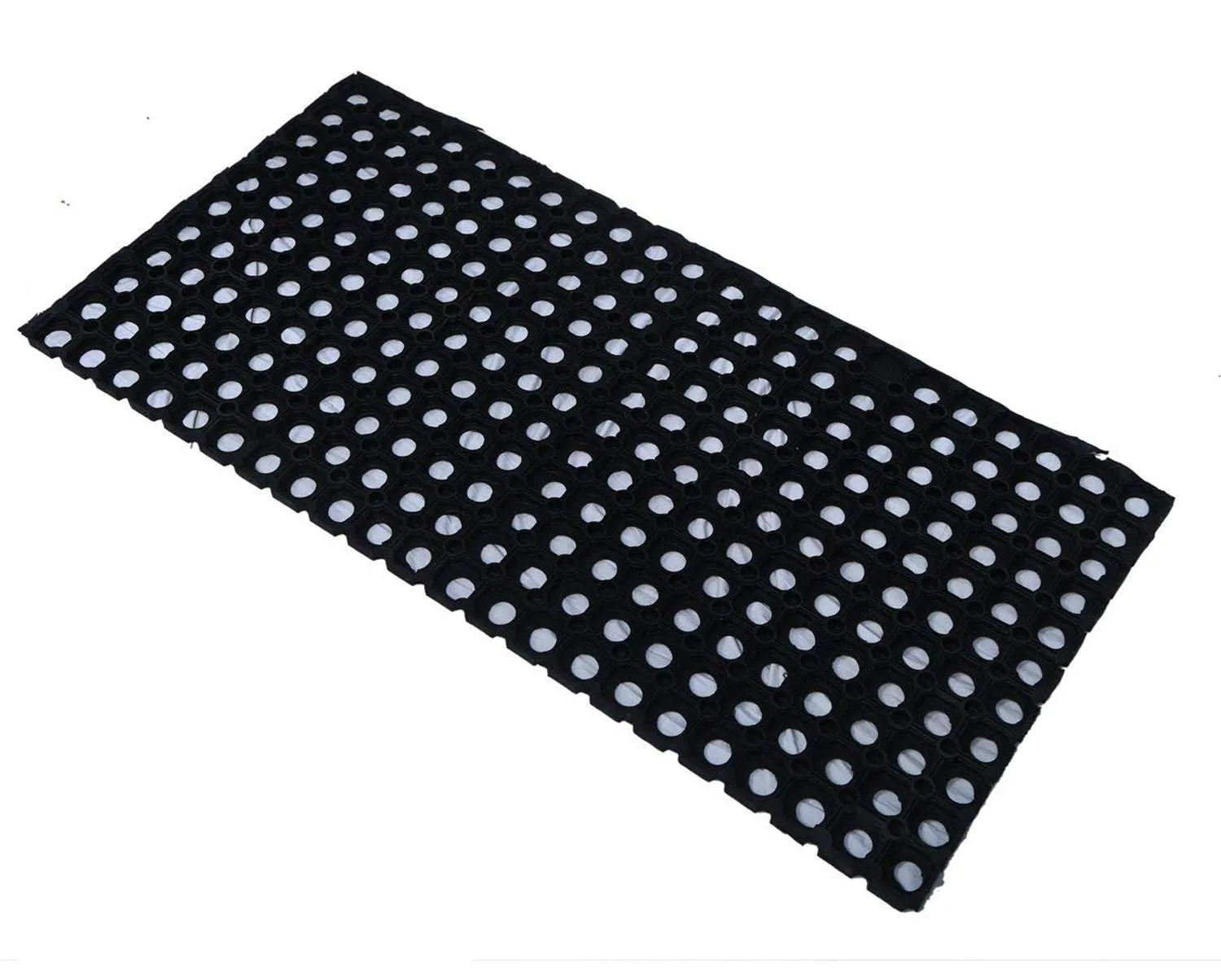 Kuber Industries PVC Doormat - 39"x20" x 1", Black (Extra Large Size, DOORMATAVS018, Pack of 1)