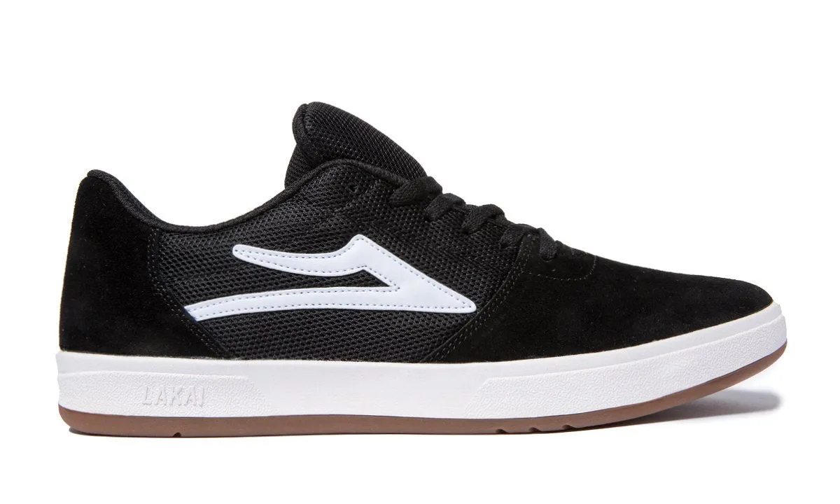 LAKAI BRIGHTON BLACK/WHITE SUEDE