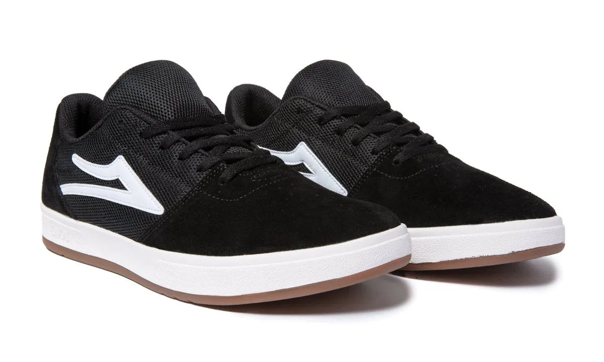 LAKAI BRIGHTON BLACK/WHITE SUEDE