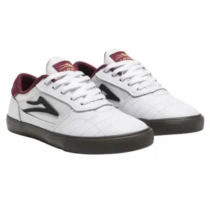 Lakai Cambridge Kids Skate Shoes - White/Gum Leather