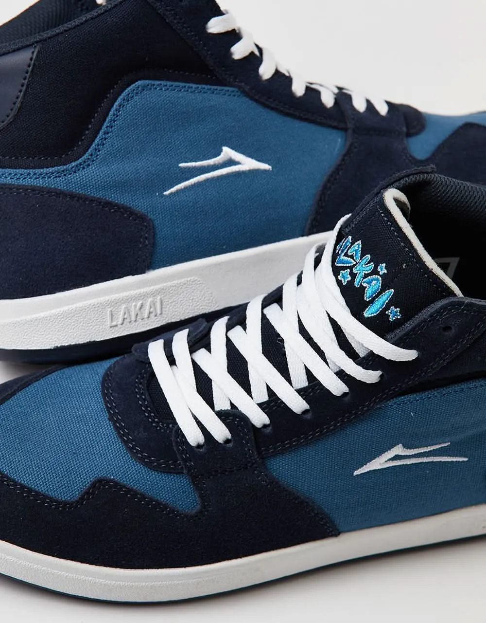 Lakai Villa Skate Shoes - Slate/Navy Suede