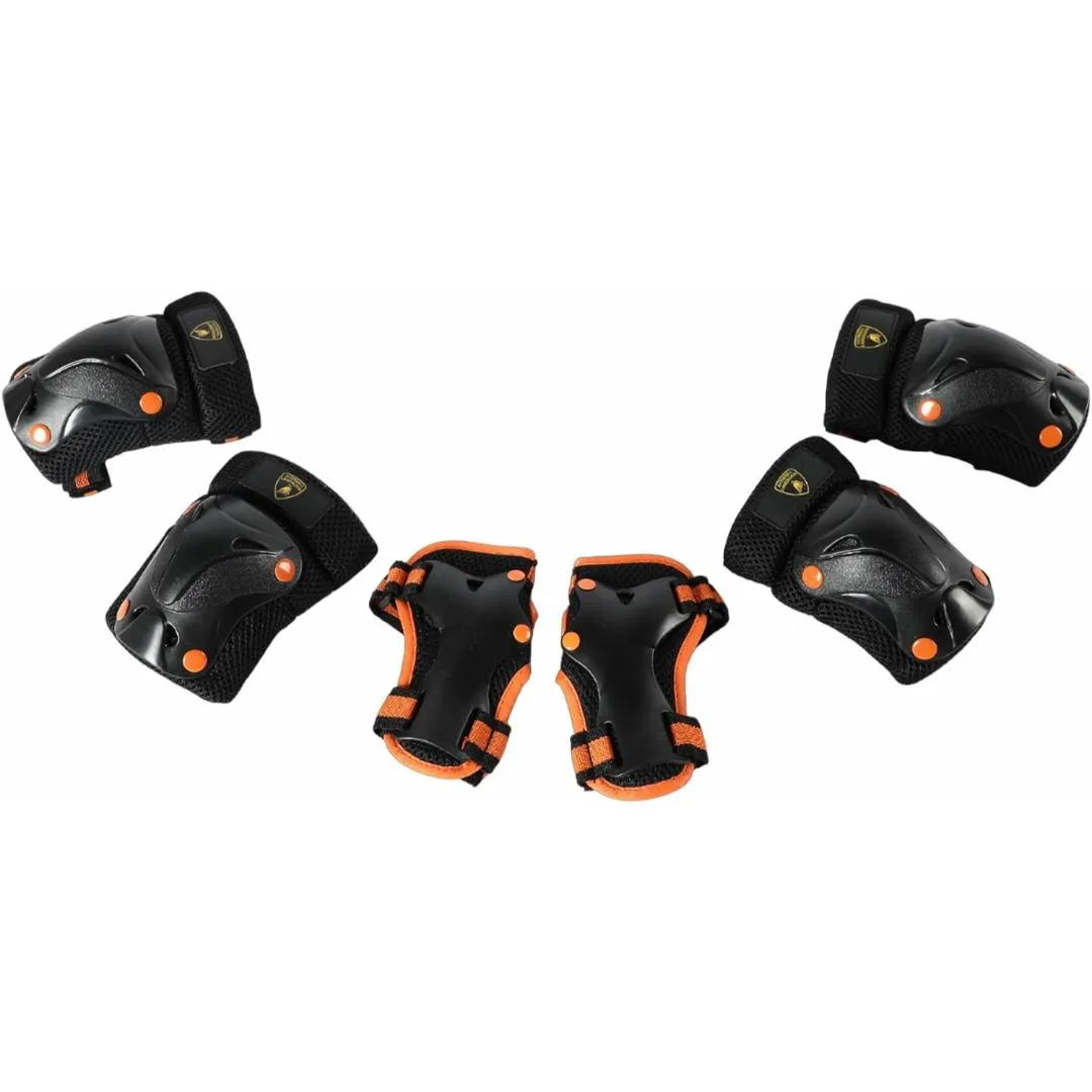 Lamborghini Skate Protector Set, Black/Orange Multiple Size