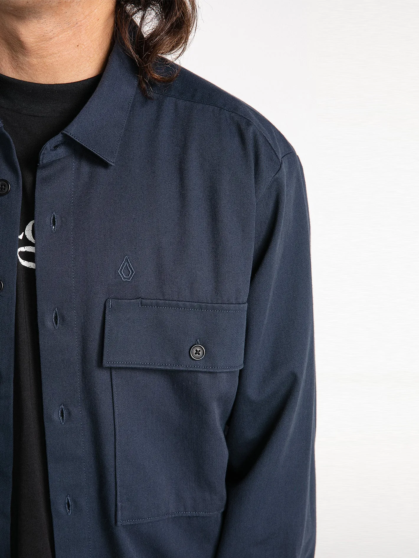 Louie Lopez Long Sleeve Work Shirt - Navy