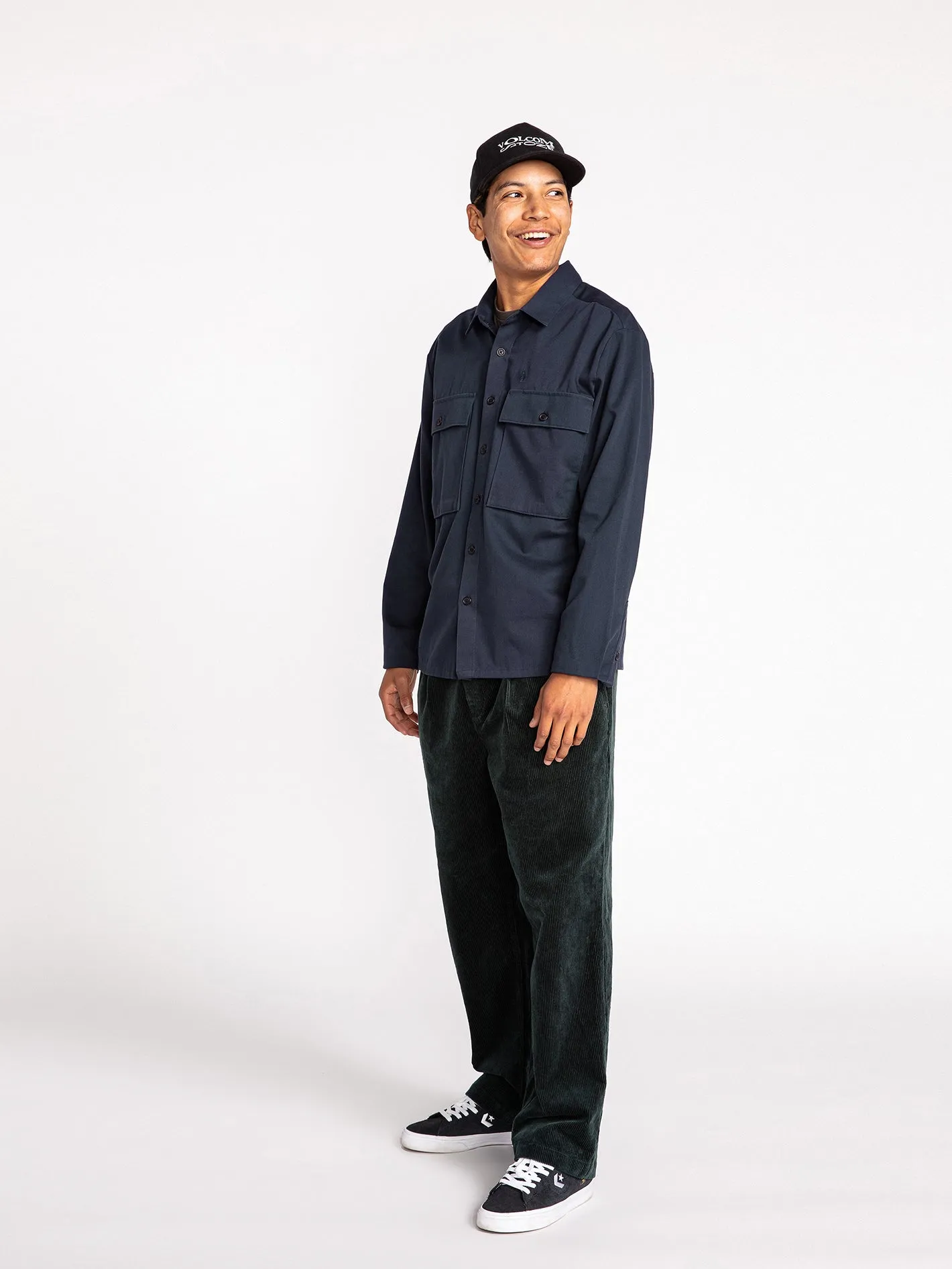 Louie Lopez Long Sleeve Work Shirt - Navy