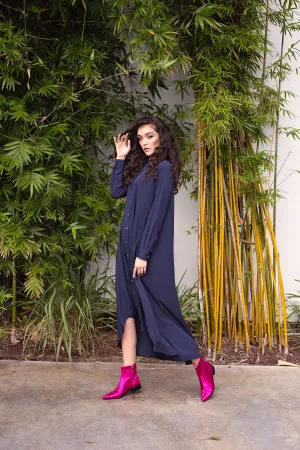 Maaya Long Length - Navy Crepe