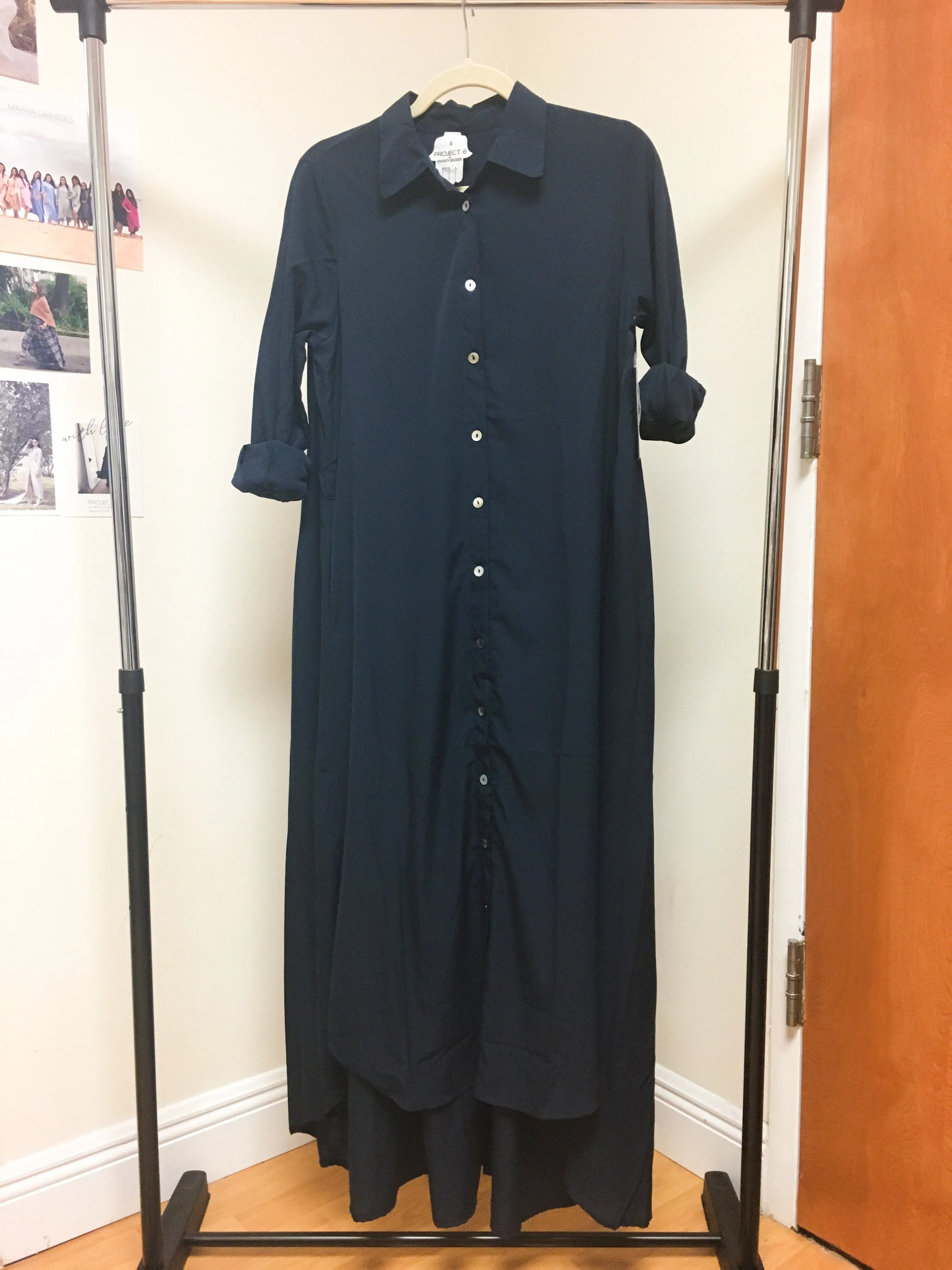 Maaya Long Length - Navy Crepe