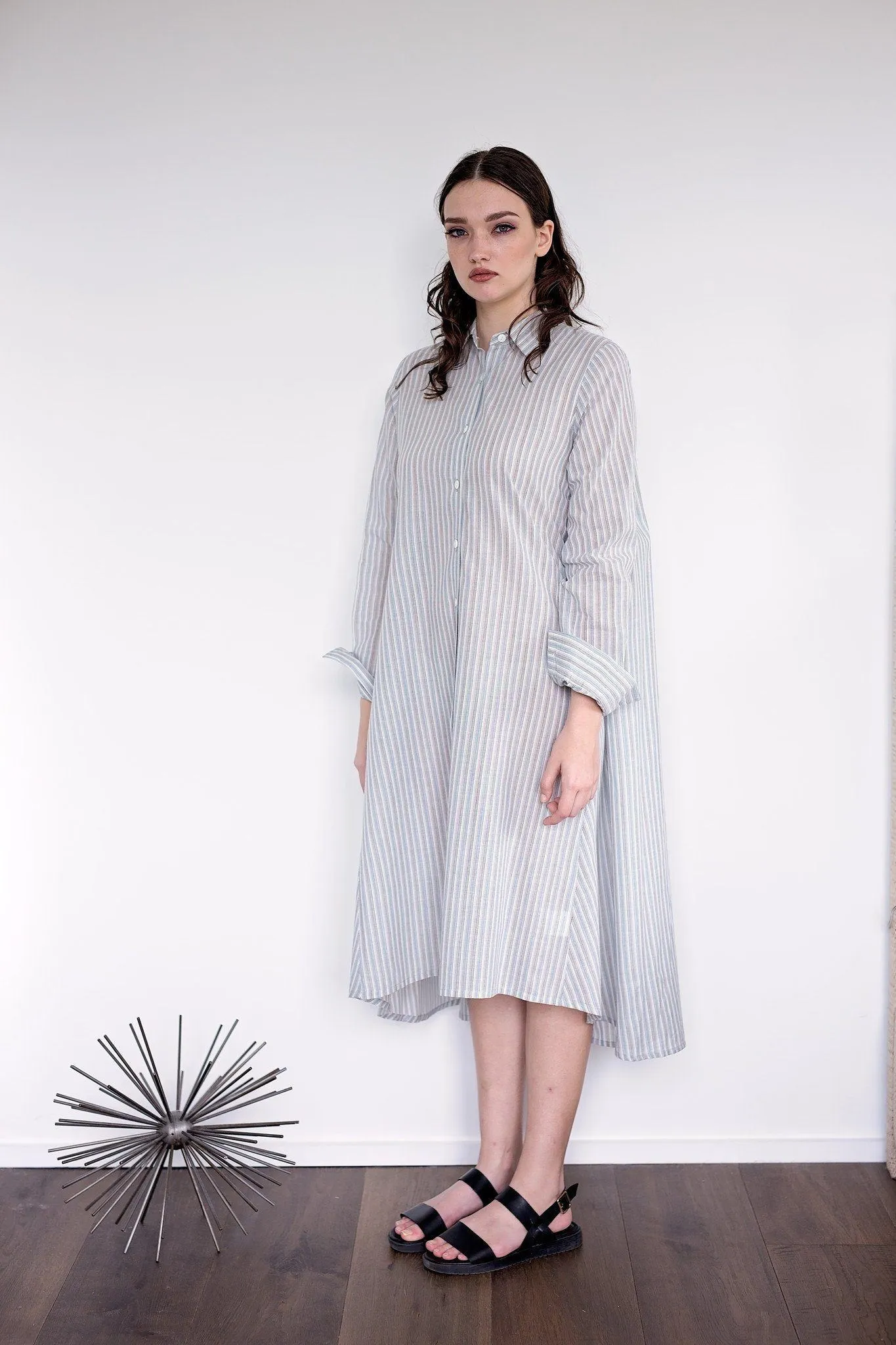 Maaya Medium Length - Blue/Stripe