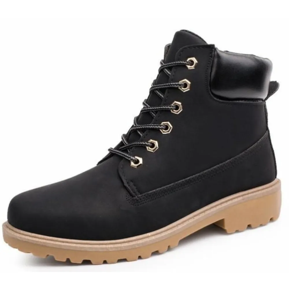 Mens Military Style Outdoor Boots in Yellow