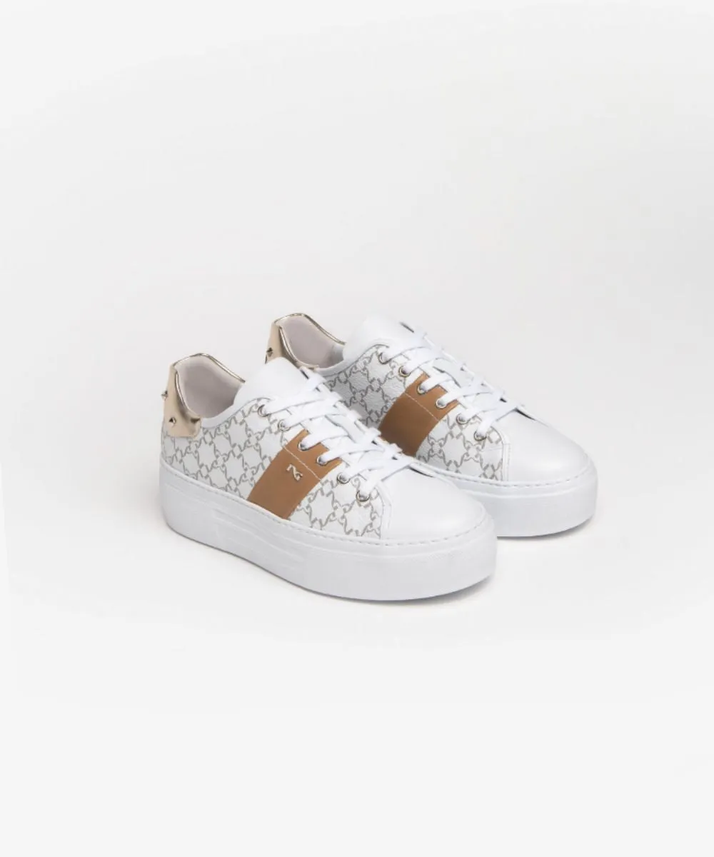 NERO GIARDINI LEATHER TRAINERS