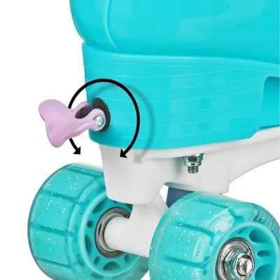 New - Roller Derby Gumdrop Kids' Adjustable Quad Skate - Mint (3-6)