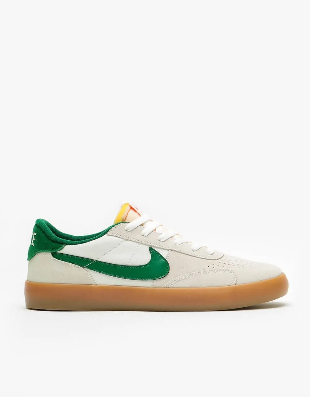 Nike SB Heritage Vulc Skate Shoes - Sail/Gorge Green-Sail-Safety Orange