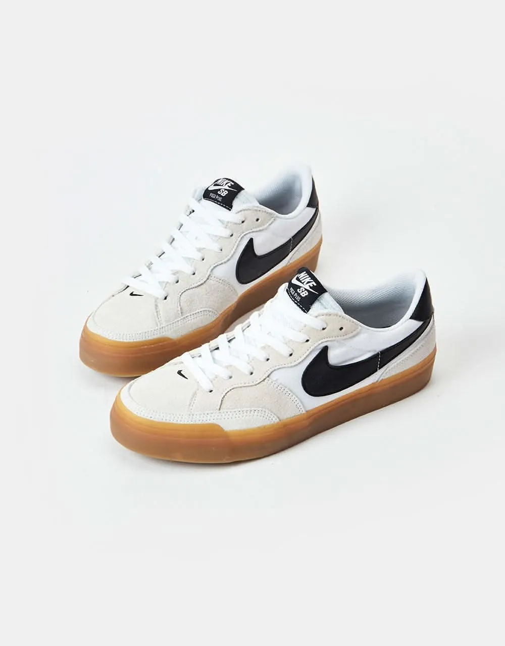 Nike SB Pogo Skate Shoes - White/Black-White-Gum Light Brown