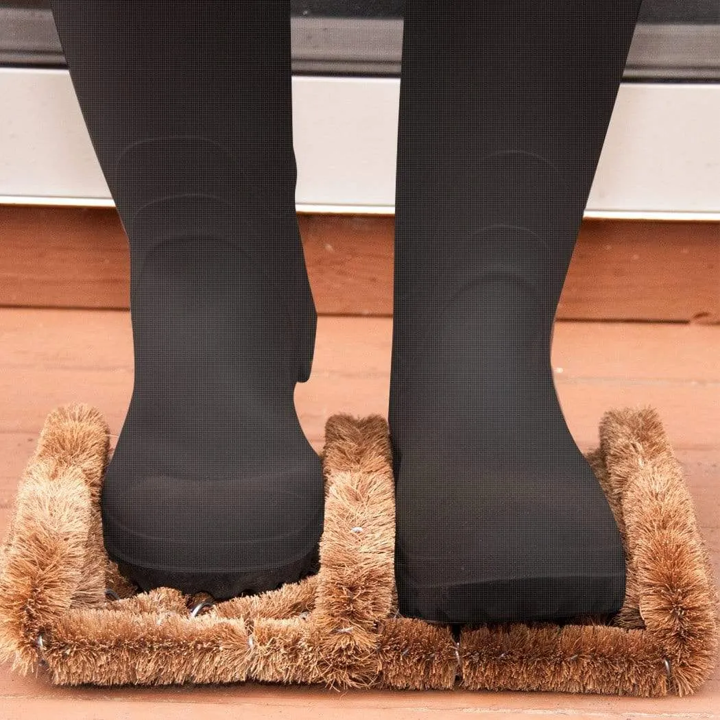 Ninamar Natural Coir Boot Scrubber Door Mat - 12 x 13 inch