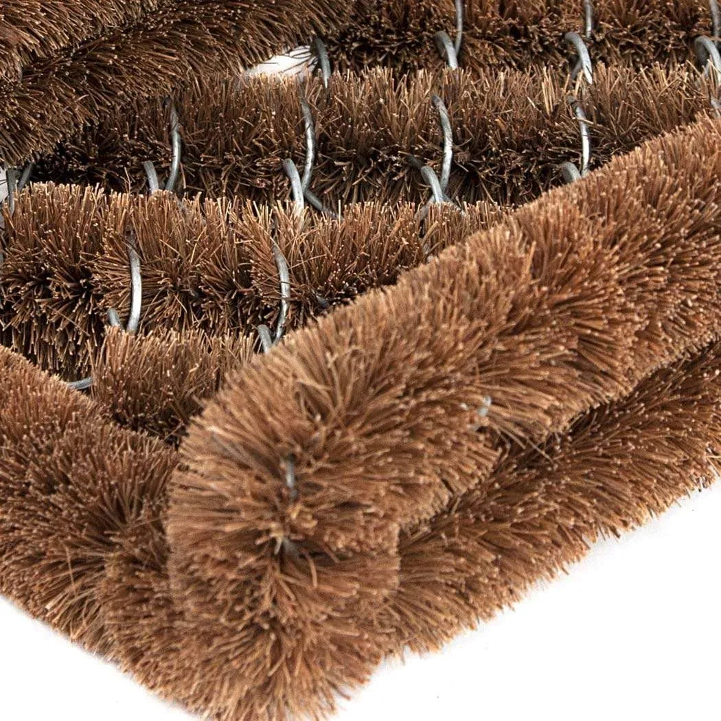 Ninamar Natural Coir Boot Scrubber Door Mat - 12 x 13 inch