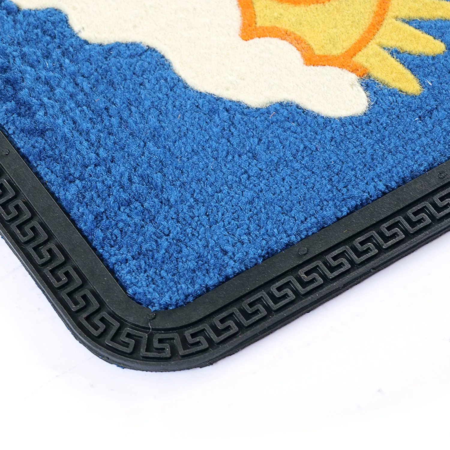 OnlyMat Happy Sun Design Soft All-Purpose Mat Kitchen Bathroom Door Entrance 40x60x8mm (Blue)