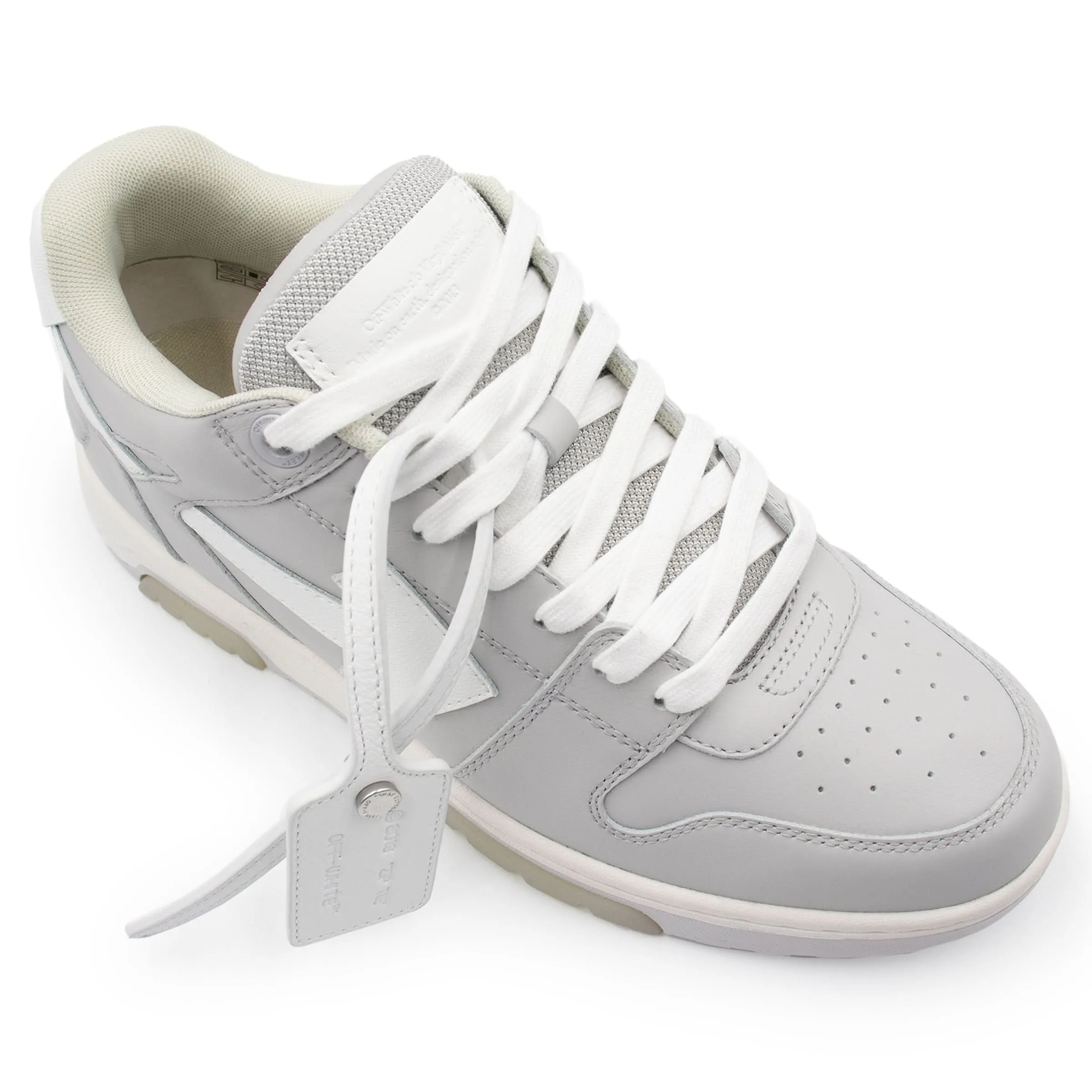 Out Of Office Calf Leather Sneaker in Light Grey