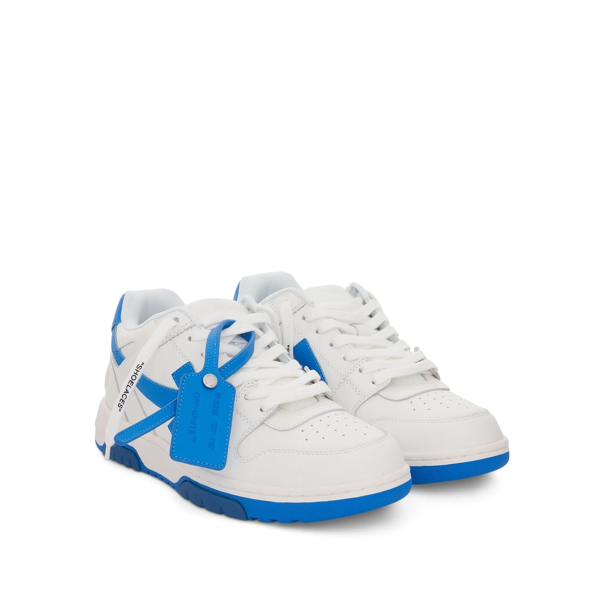 Out Of Office Leather Sneaker in White/Blue