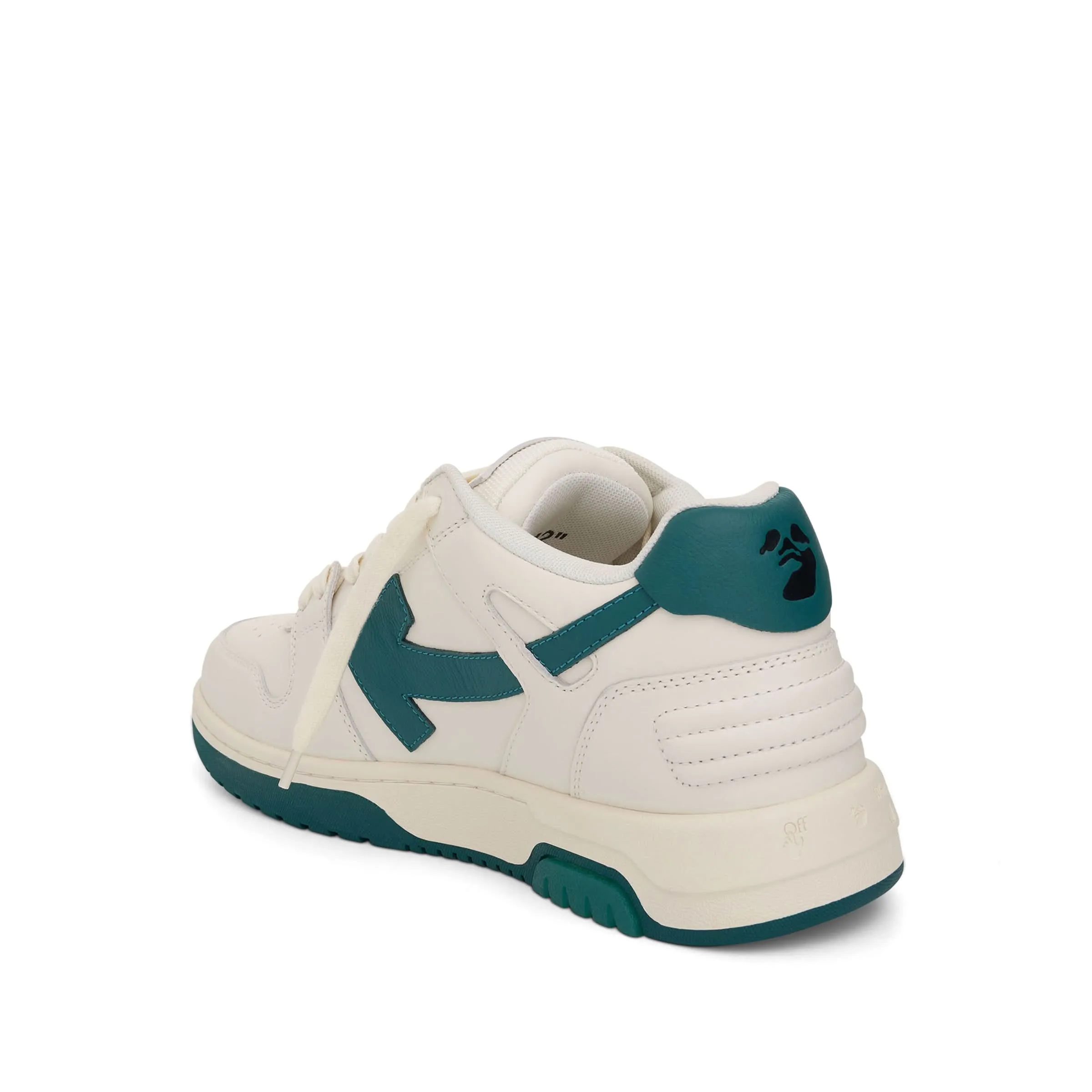 Out Of Office Leather Sneaker in White/Green