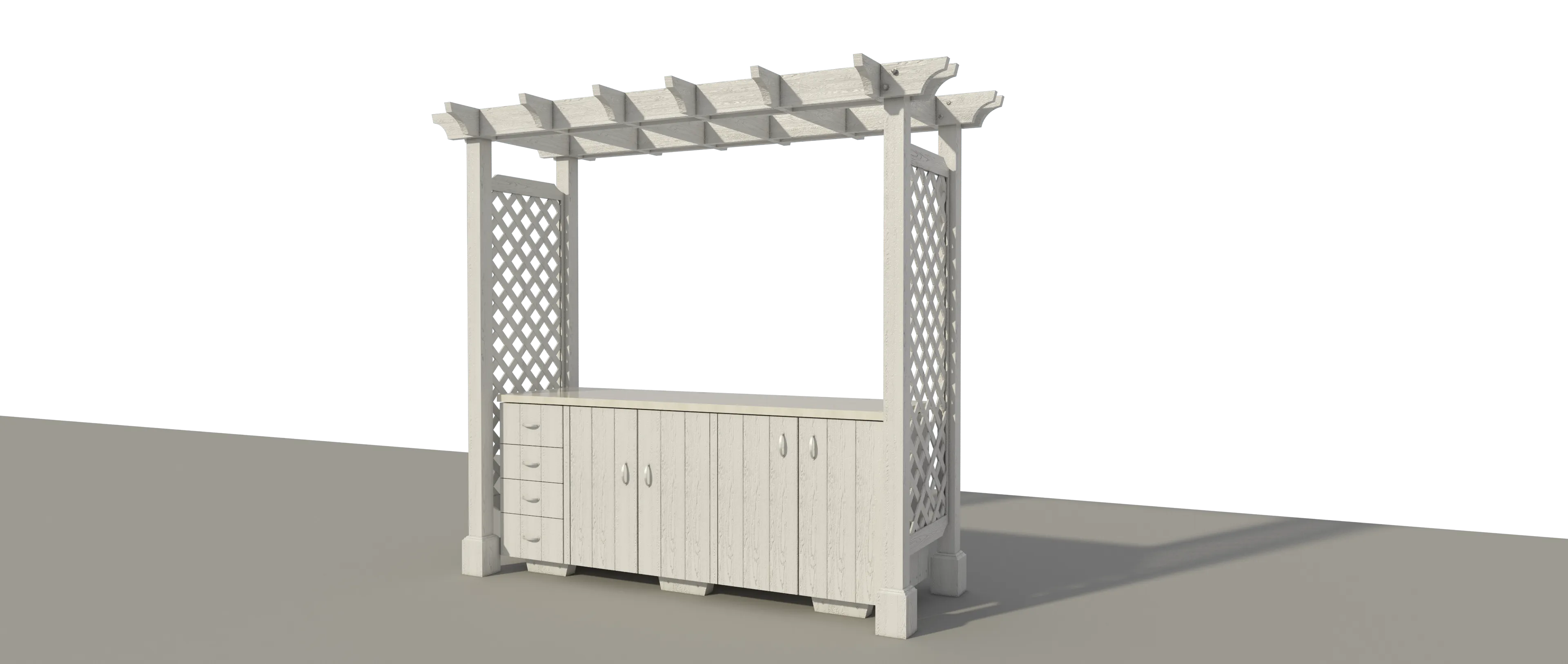 Outdoor Kitchen With Pergola DIY Plans For Backyard Patio Furniture Cooking