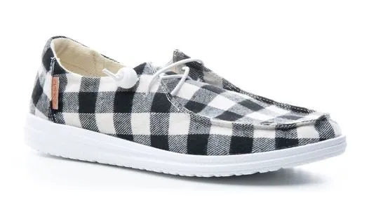 Plaid Kayak - White