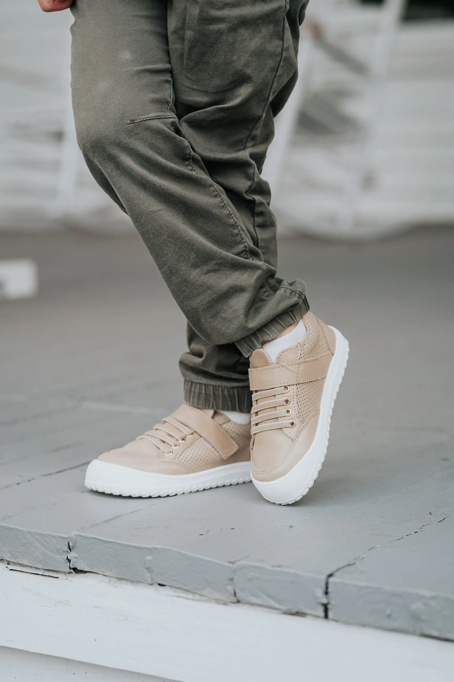 Play Perfect Beige Low Top {Premium Leather}