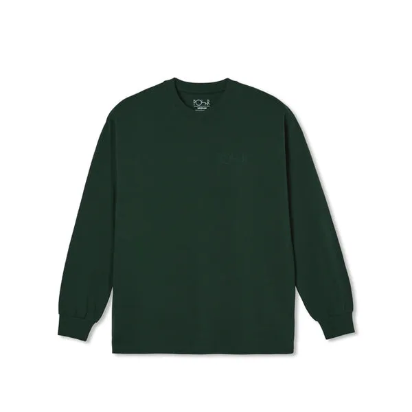 Polar Skate Stroke Logo LS T-Shirt - Dark Green