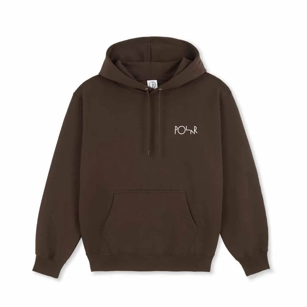 Polar Skateboards Dave Hooded Sweatshirt Stroke Logo Chocolate