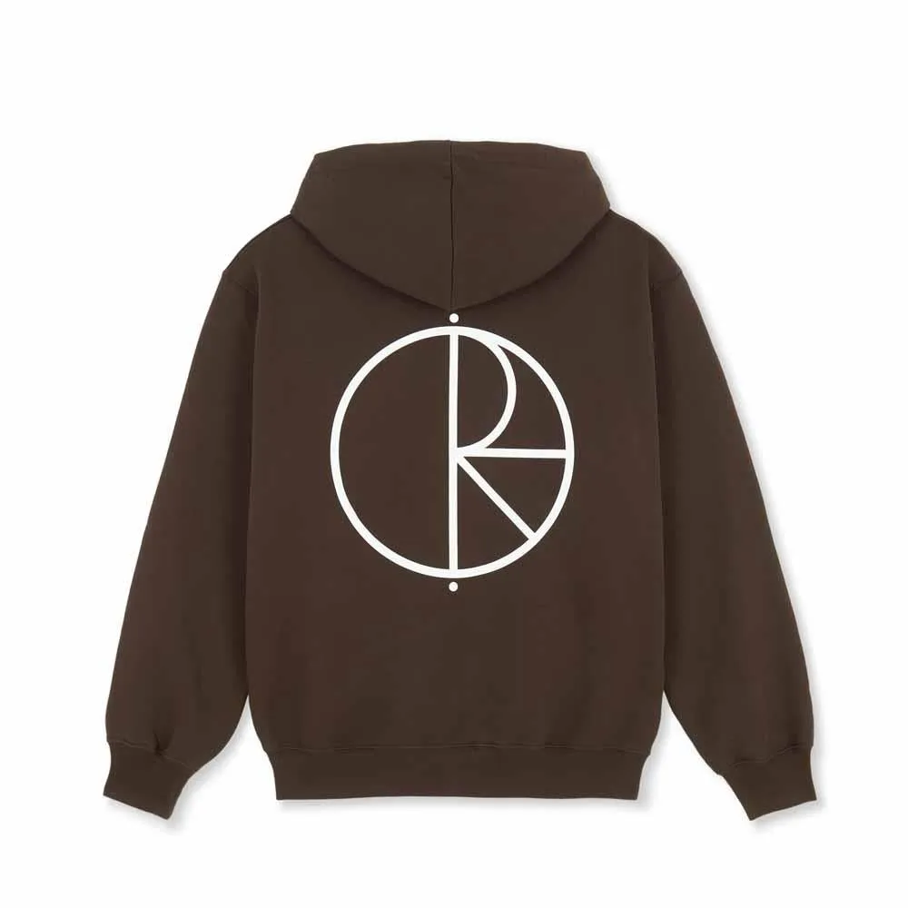 Polar Skateboards Dave Hooded Sweatshirt Stroke Logo Chocolate