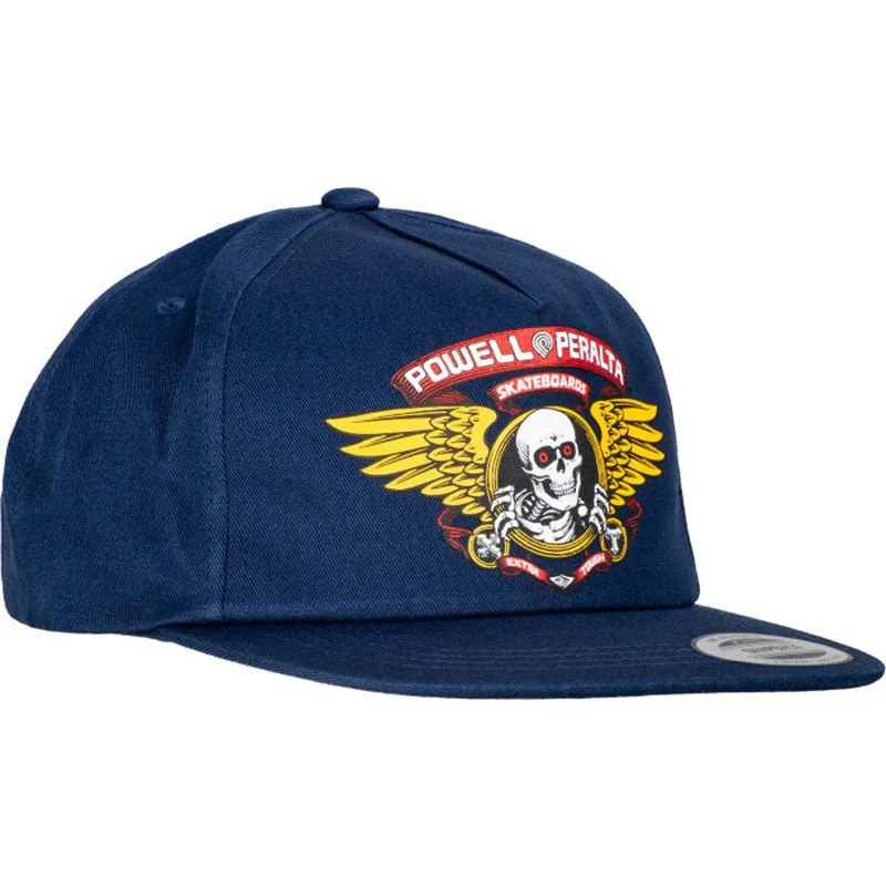 Powell Peralta Winged Ripper Snap Back Cap Navy Hat