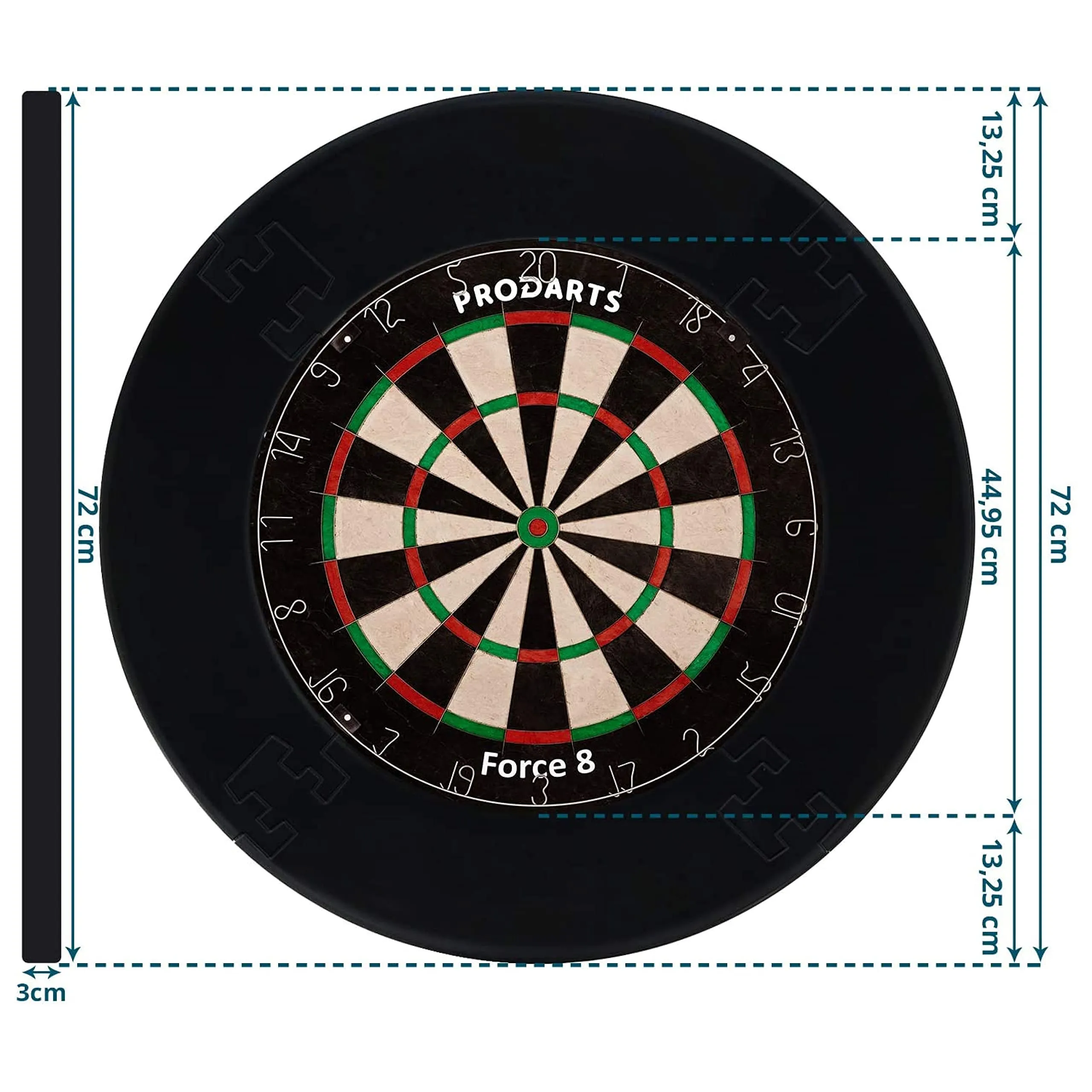 ProDarts Dart Surround for All Brands  dartboards  Darts Collection  Black Ring Stable