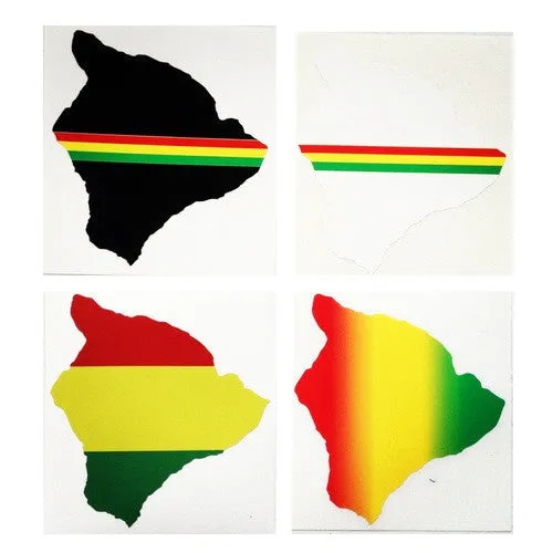 *Rasta Big Island 4" Diecut Sticker