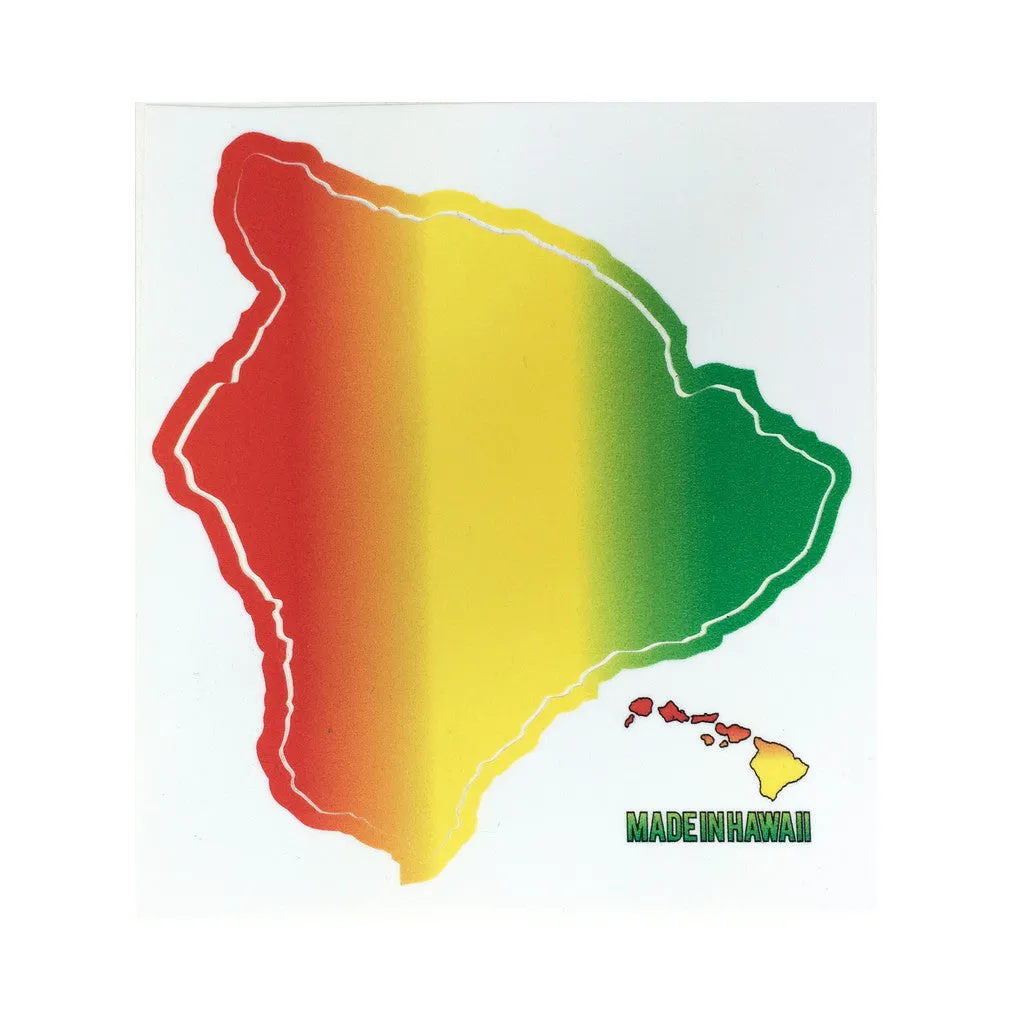 *Rasta Big Island 4" Diecut Sticker