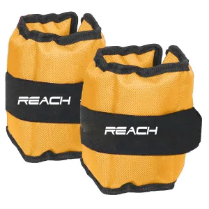 Reach Ankle & Wrist Weight Bands 1.5 Kg X 2 Orange | Weights For Arms & Legs | Adjustable Gym Weights For Fitness Walking Running Jogging Exercise Gym Workout | For Men & Women | 12 Months Warranty